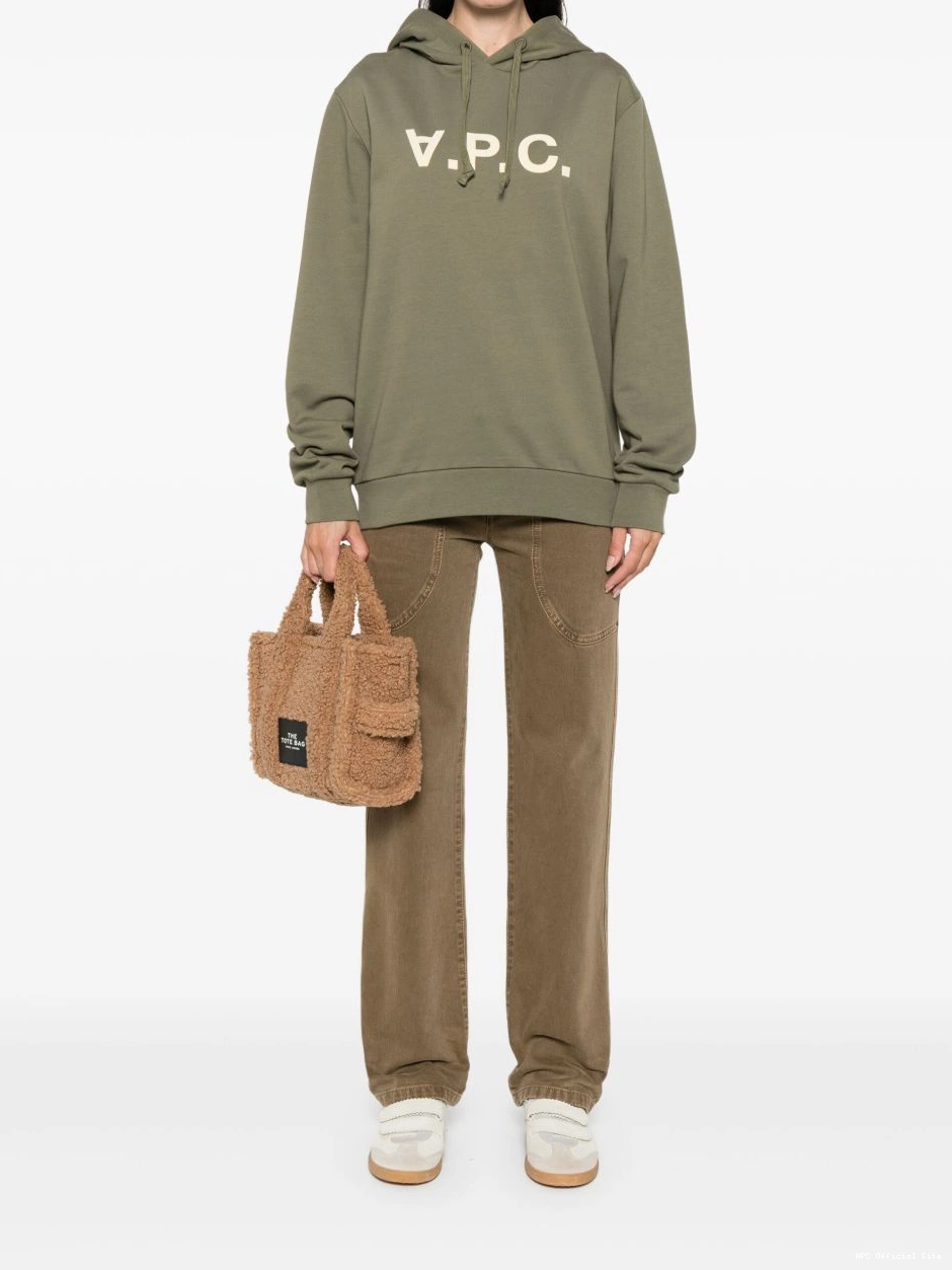 Cheap logo-flocked hoodie Women A.P.C. 0427